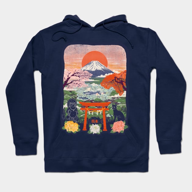 Japan Sunrise Hoodie by Nano Février